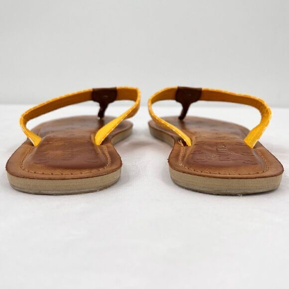 Nautica Gulf Breeze Yellow Honeycomb Fabric Straps Flip Flop Sandal Size 7 - Picture 8 of 9